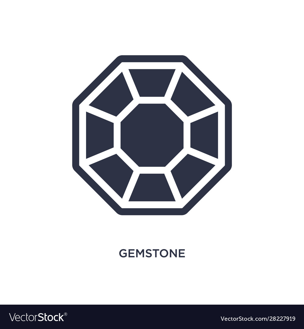 Gemstone icon on white background simple element