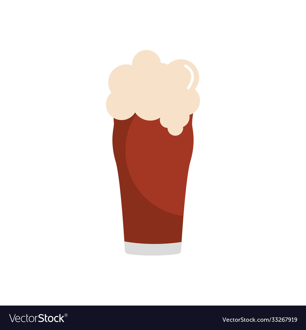 Glass beer icon flat style