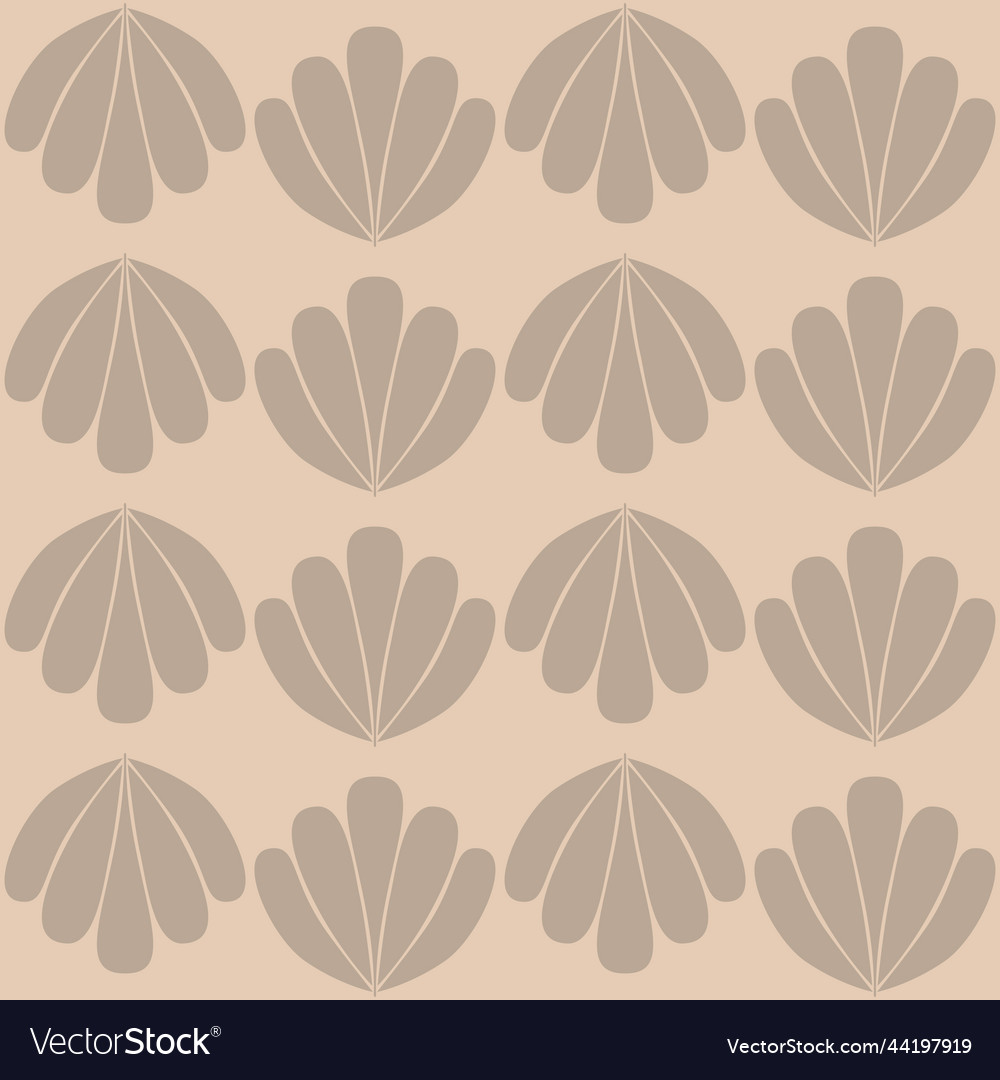 Gray beige monochrome clam shell on dark