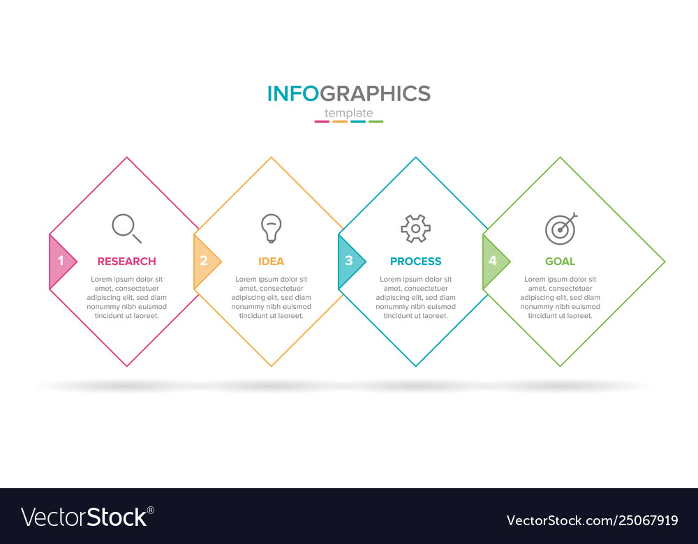 Infographic label template with icons 4