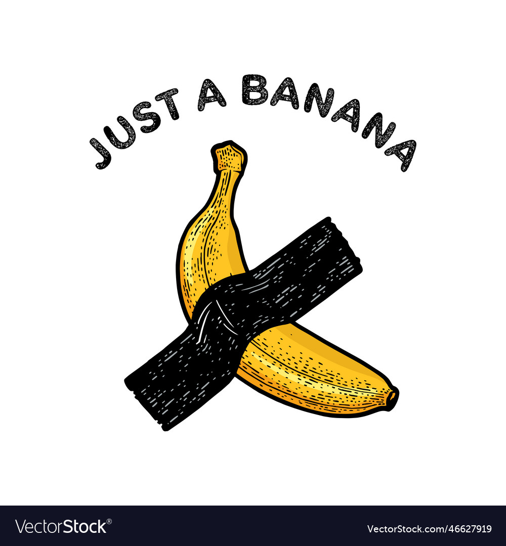 Just a banana taped to wall color sketch