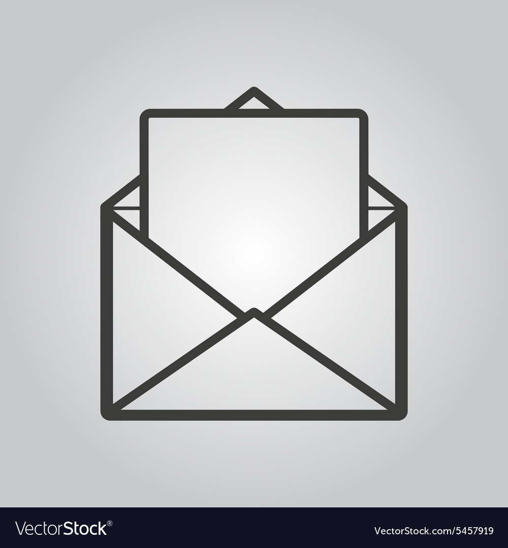 Mail icon open envelope symbol