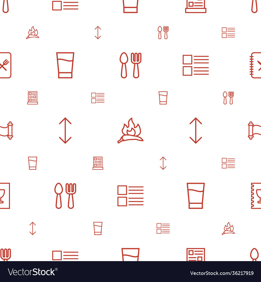 Menu icons pattern seamless white background vector image Menu icons pattern seamless white background