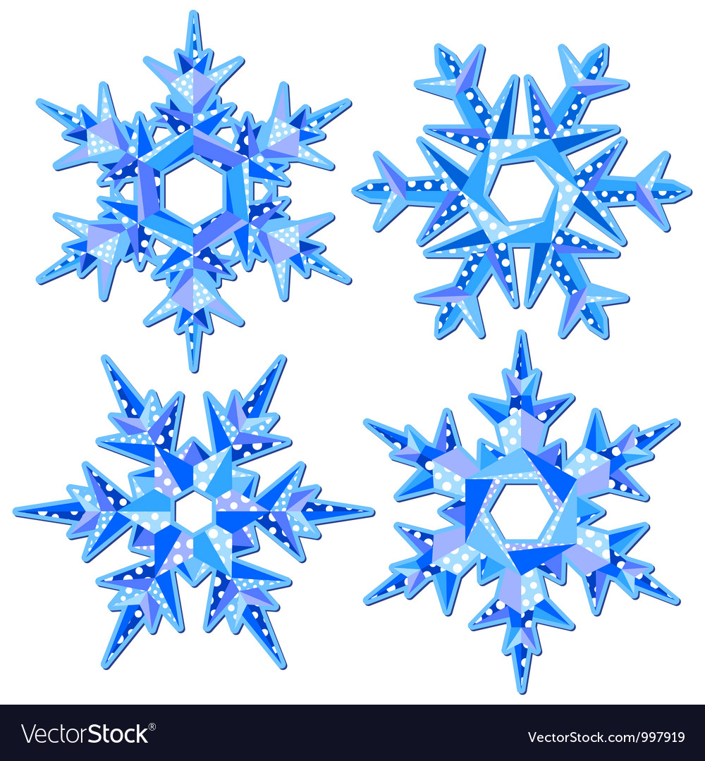 Origami snowflakes