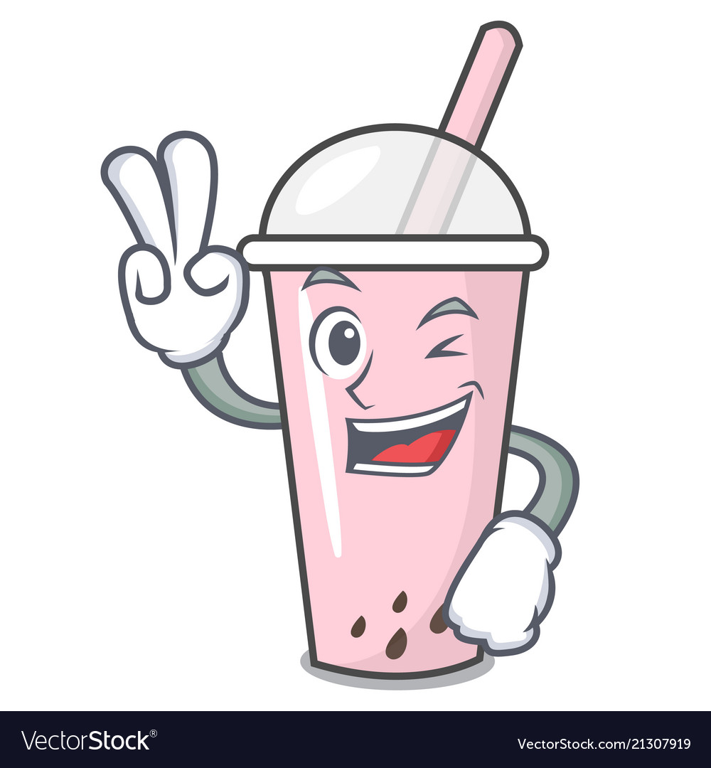 Raspberry Bubble Tea Character