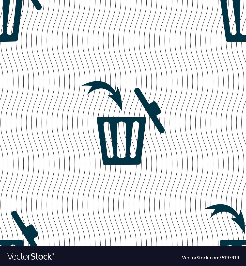 Recycle bin sign icon seamless pattern