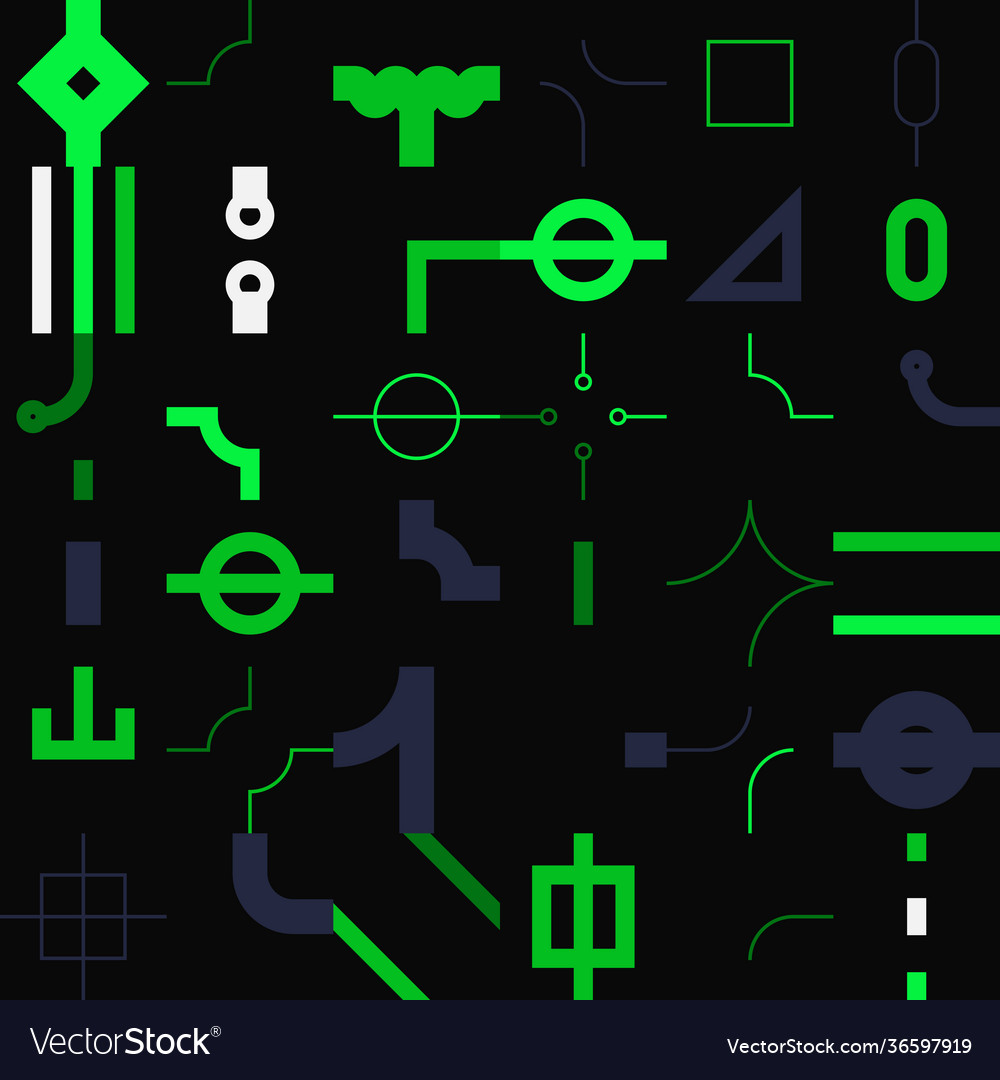 Retro future abstract pattern vector image Retro future abstract pattern