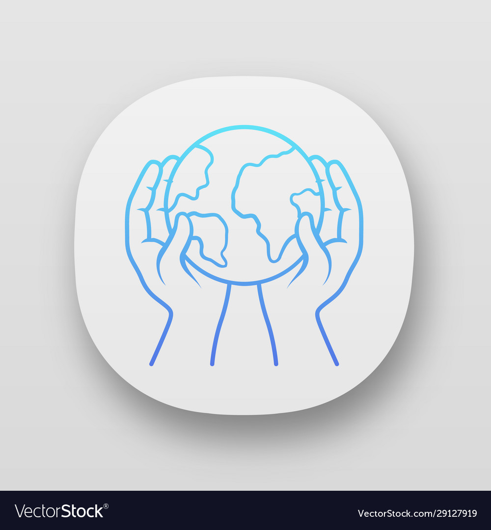 Saved planet app icon vector image Saved planet app icon