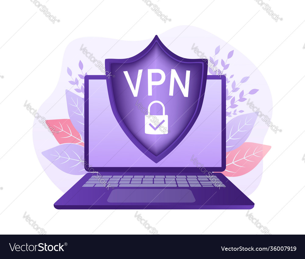 Secure vpn connection concept virtual private Vector Image Secure vpn connection concept virtual private