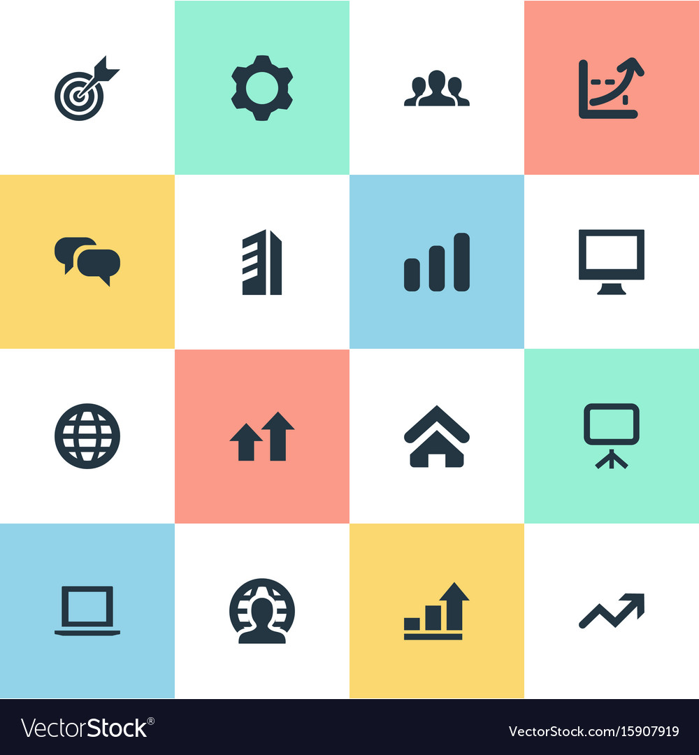 Set of simple teamwork icons