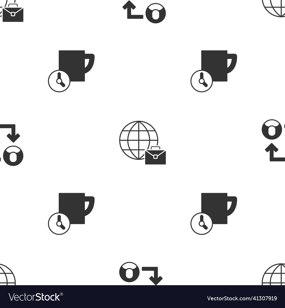 Set project team base online working and time vector image Set project team base online working and time