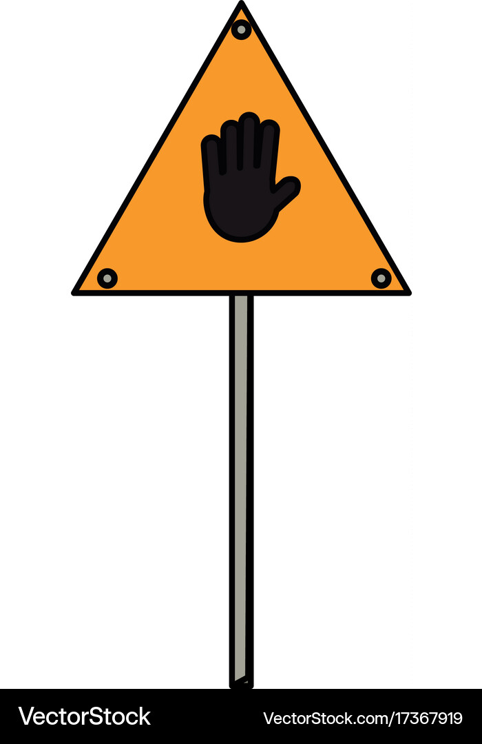 Signal caution Royalty Free Vector Image - VectorStock