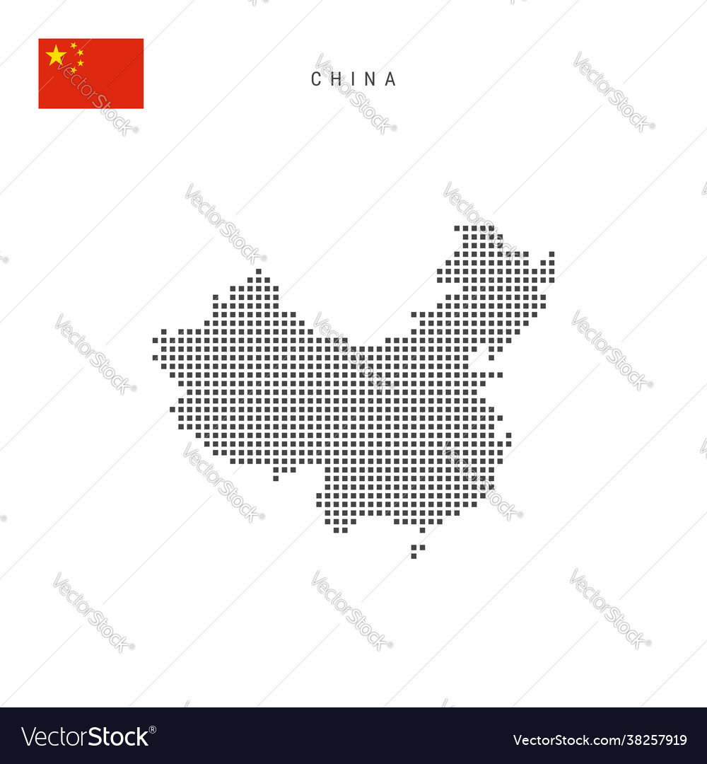 Square dots pattern map china chinese dotted