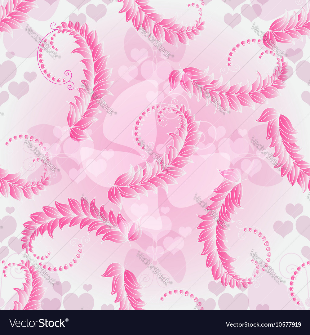 Valentine pink seamless pattern Royalty Free Vector Image