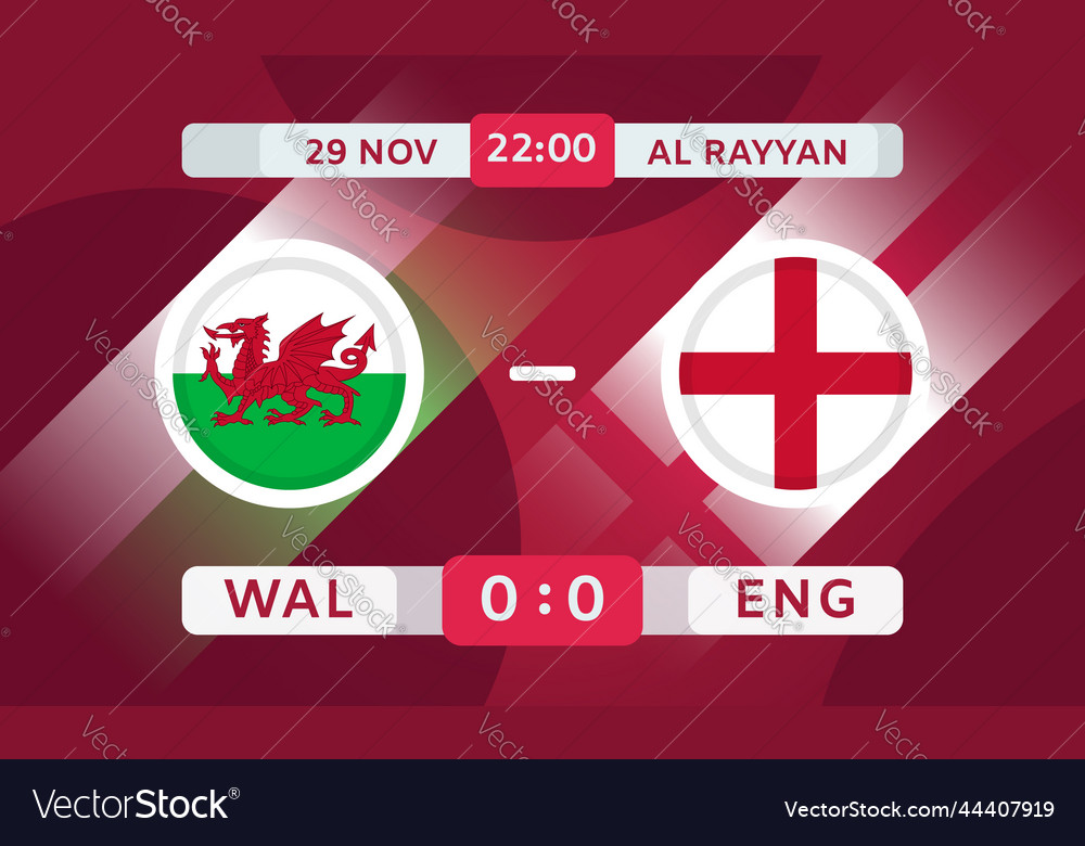 Wales vs england match design element football