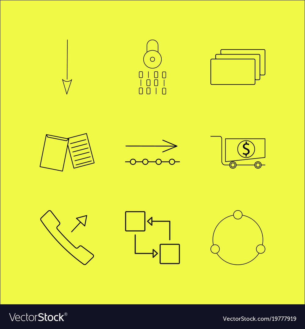 Web linear icon set simple outline icons