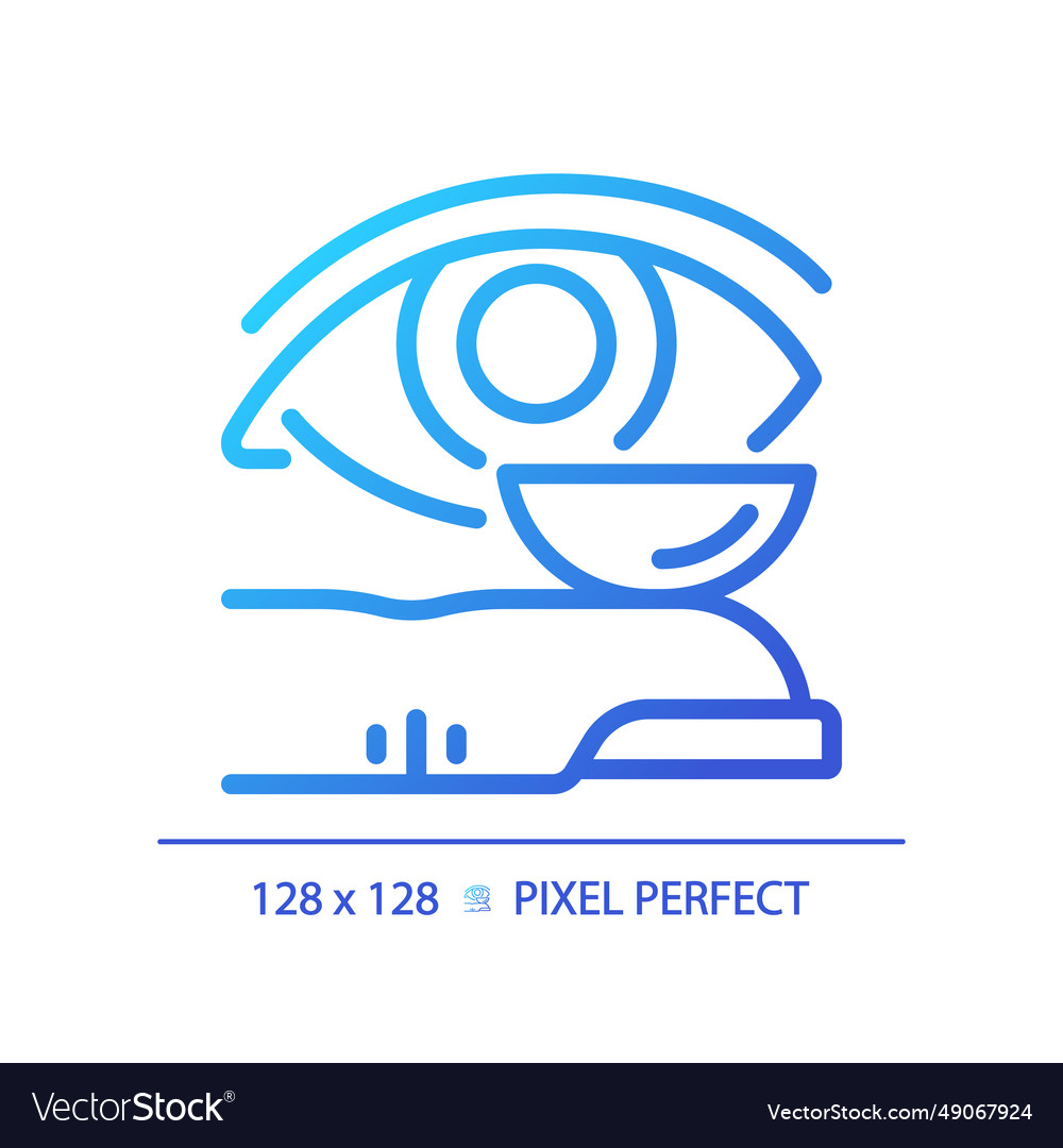 2d simple thin linear gradient contact lens icon vector image 2d simple thin linear gradient contact lens icon