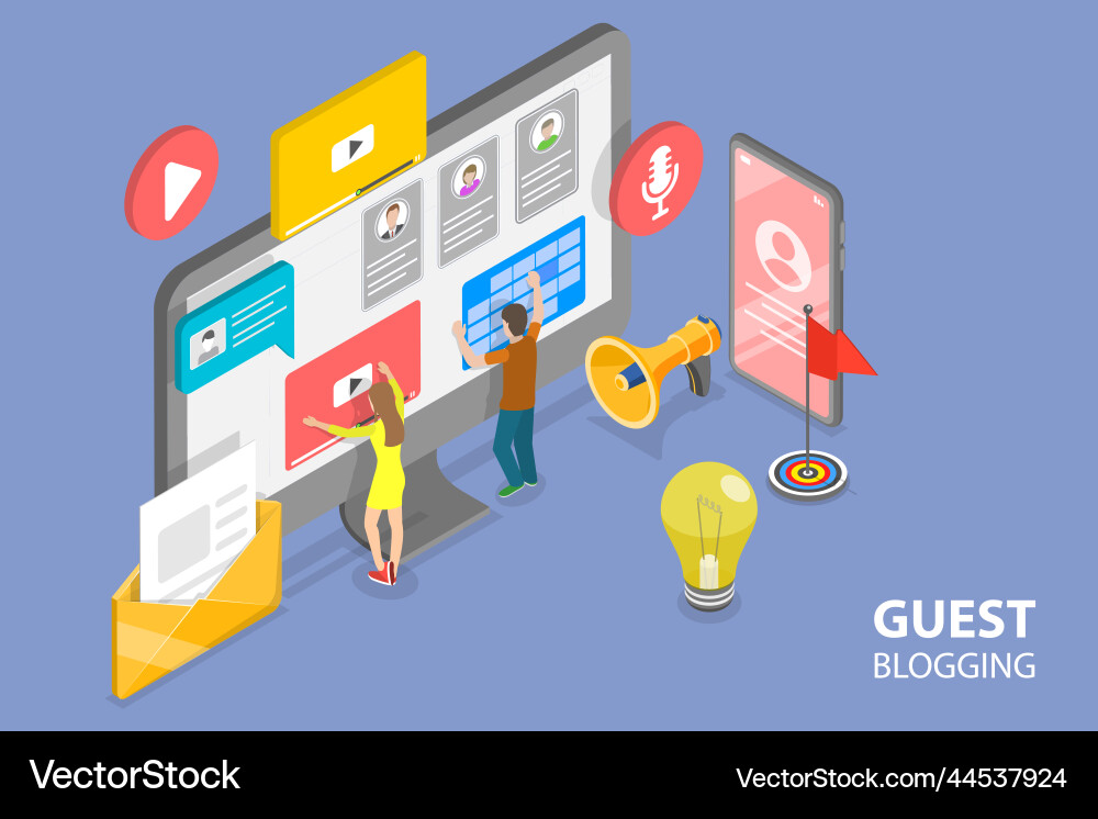 3d isometric flat conceptual Royalty Free Vector Image