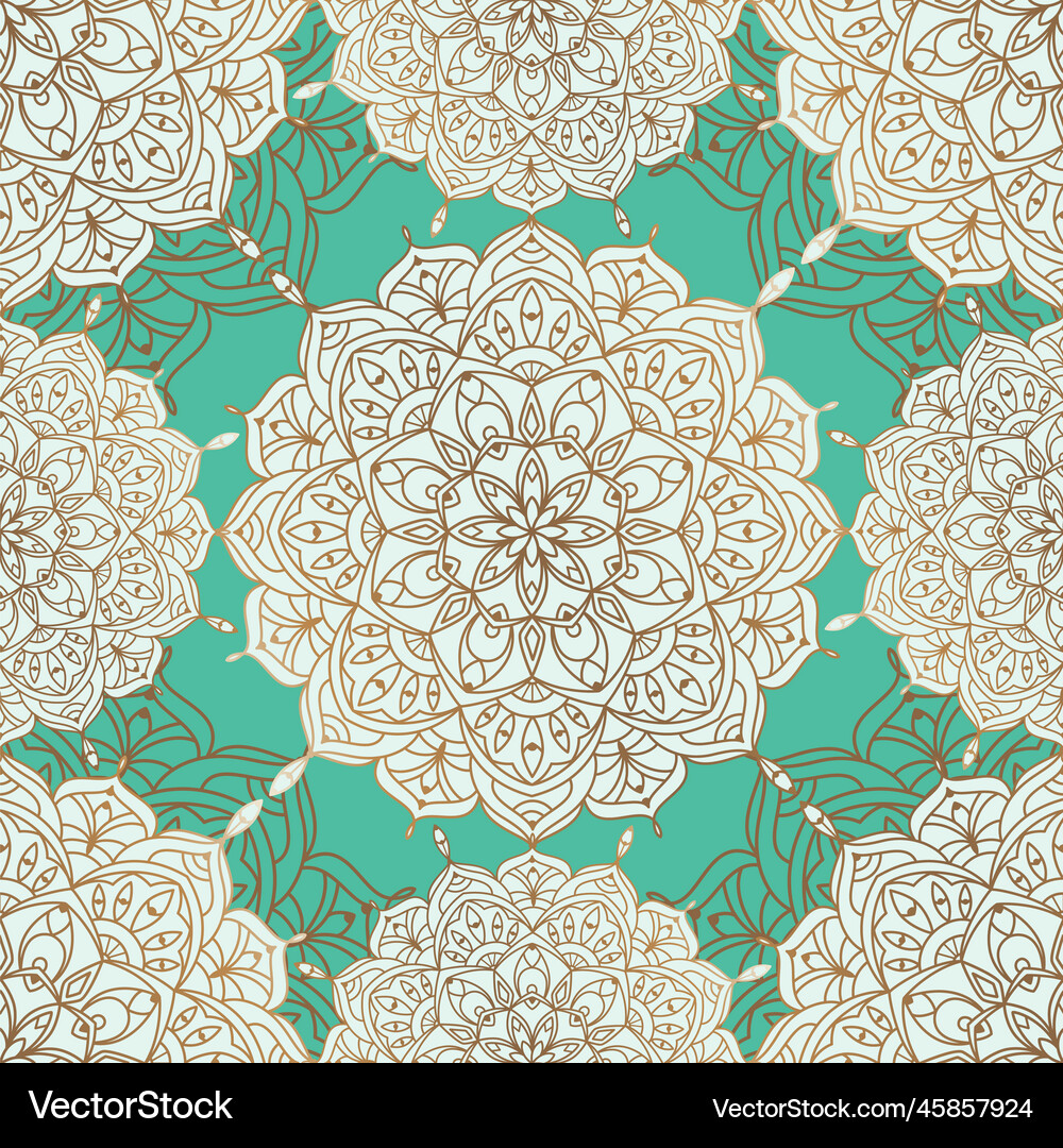 Abstract seamless pattern of luxury mandala Vector Image