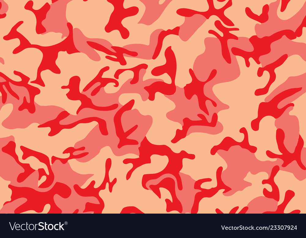 Background pattern of summer army camouflage red vector image Background pattern of summer army camouflage red