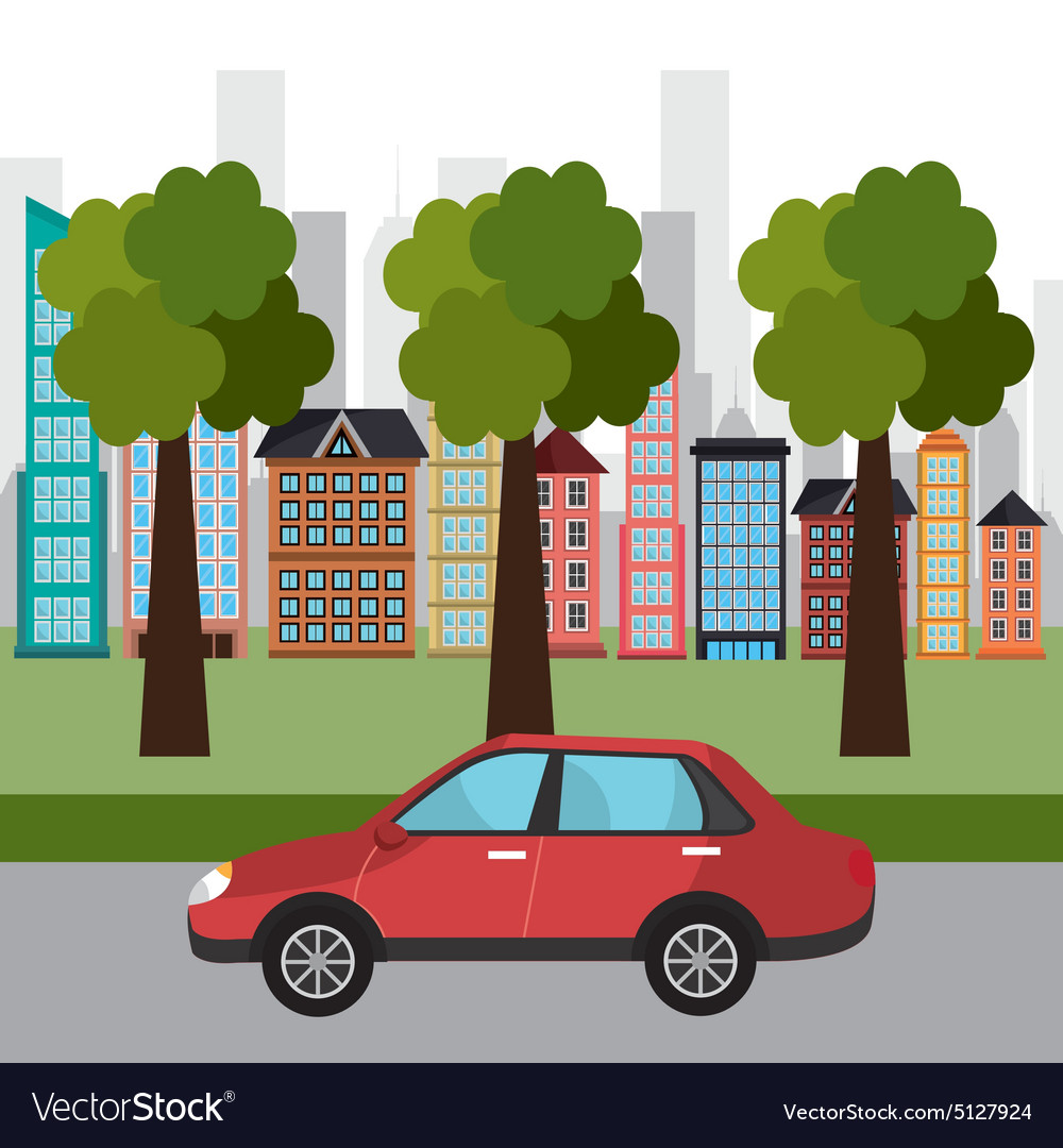 City transport design Royalty Free Vector Image