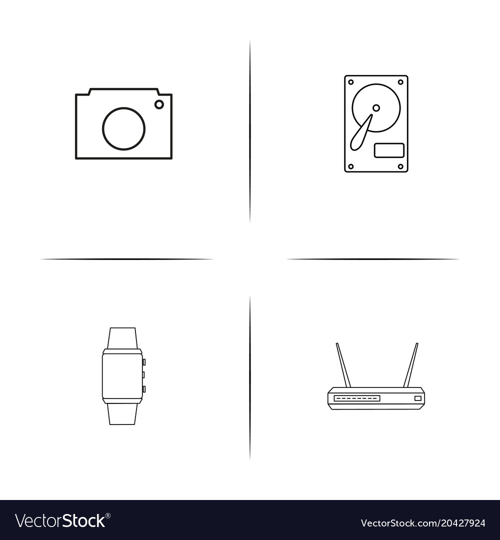 Devices simple linear icon setsimple outline icons