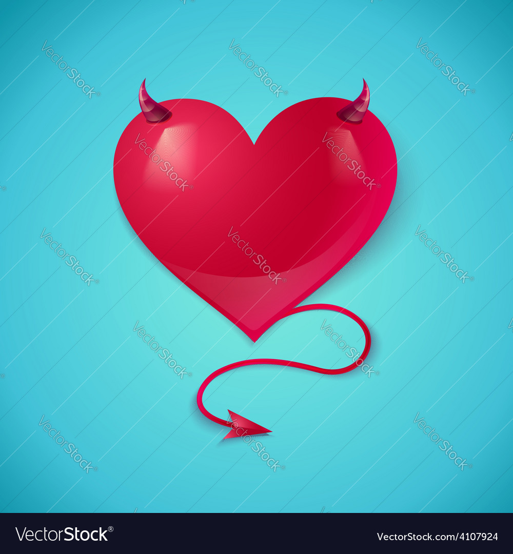 devil heart royalty free vector image vectorstock