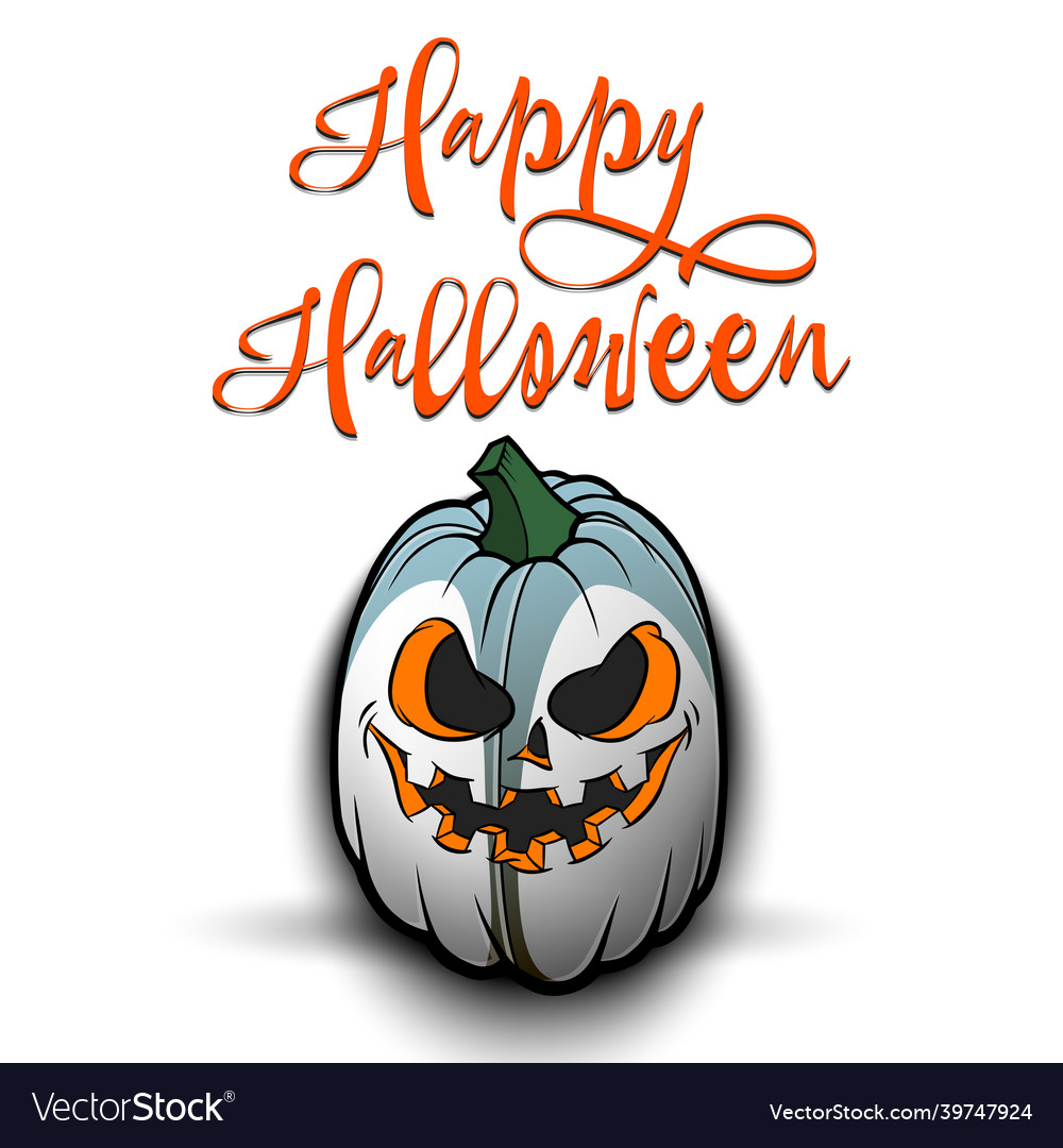 Happy halloween rugby ball as pumpkin Royalty Free Vector