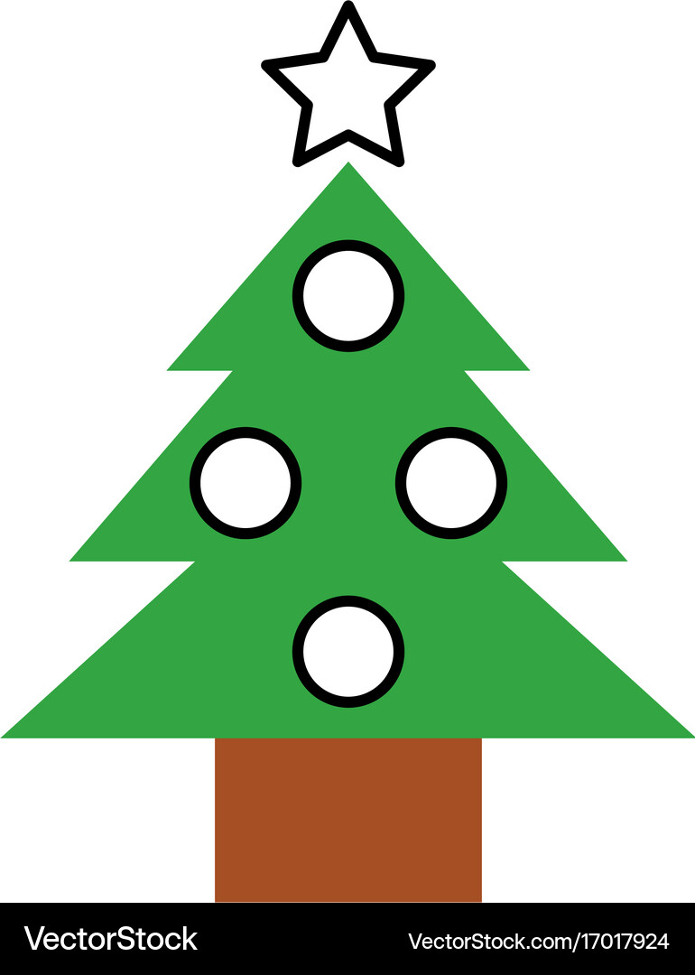 Pine tree isolated icon Royalty Free Vector Image