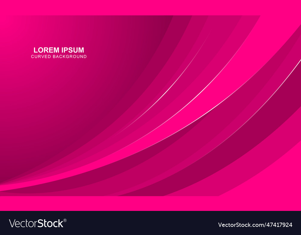 Pink curve shape background Vector Image Pink curve shape background