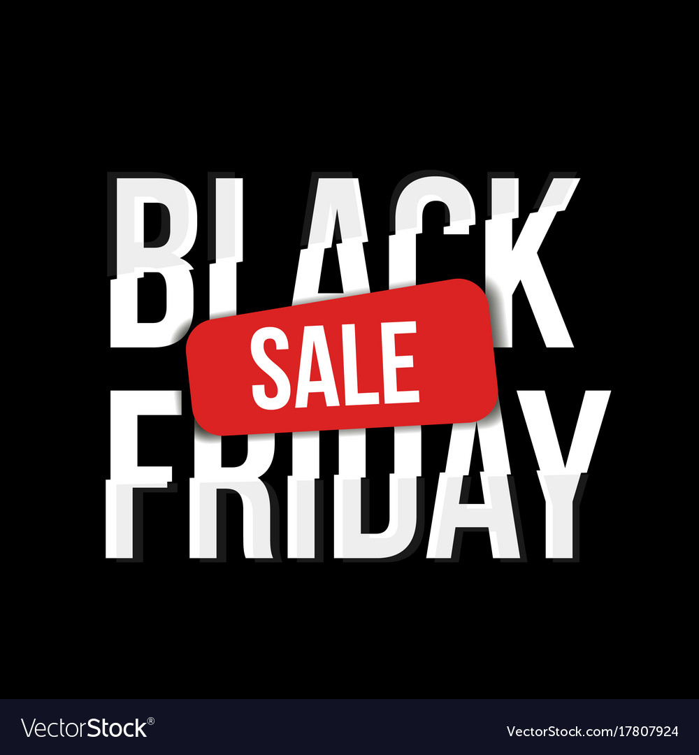 Realistic Black Friday Poster Royalty Free Vector Image