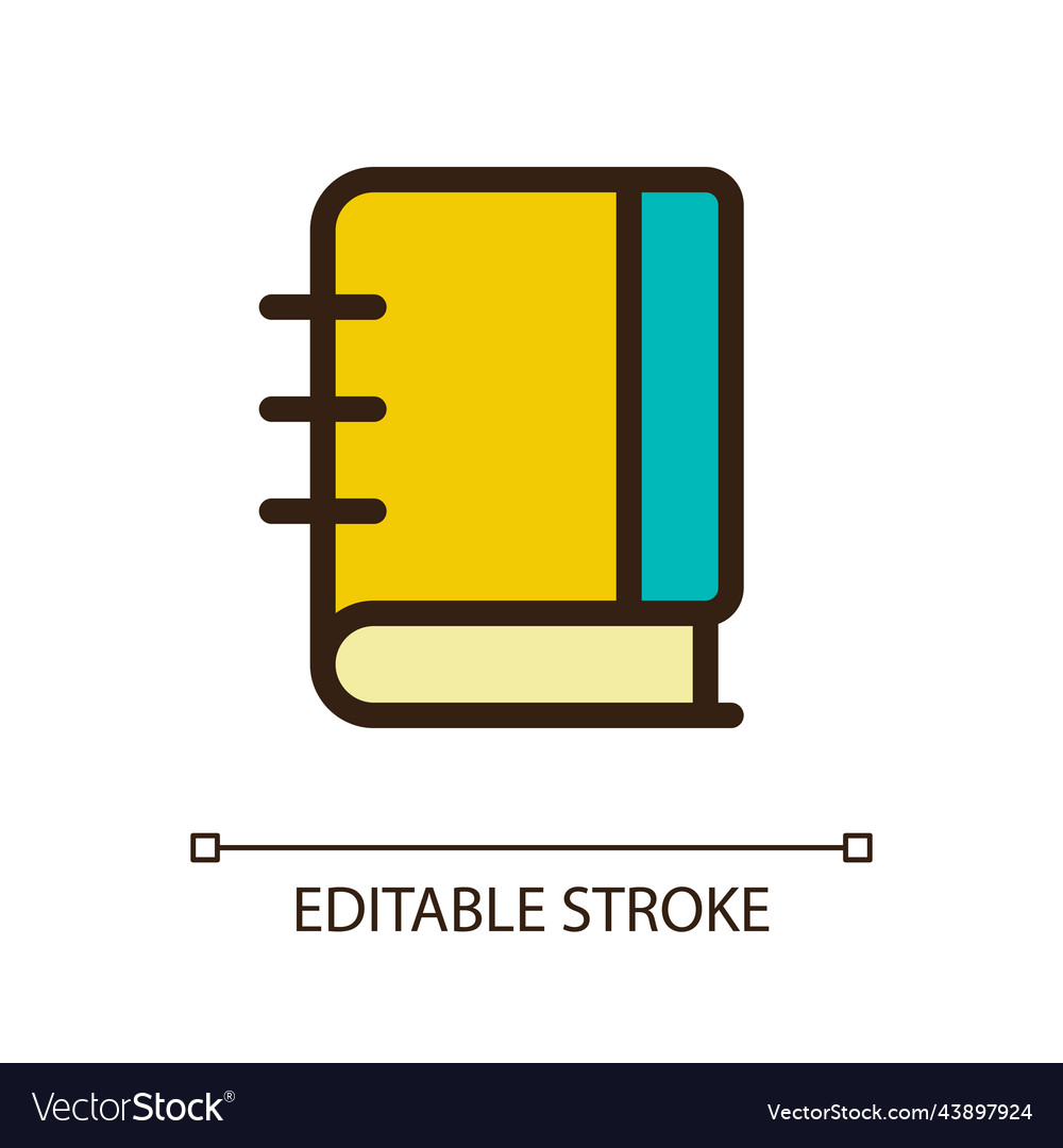 School notebook pixel perfect rgb color ui icon