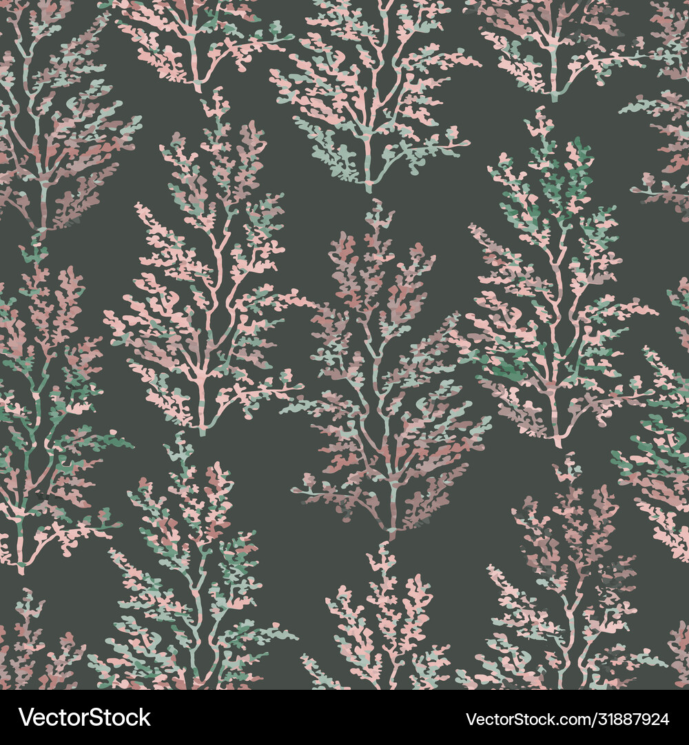 Seamless pattern with herbs plants Royalty Free Vector Image