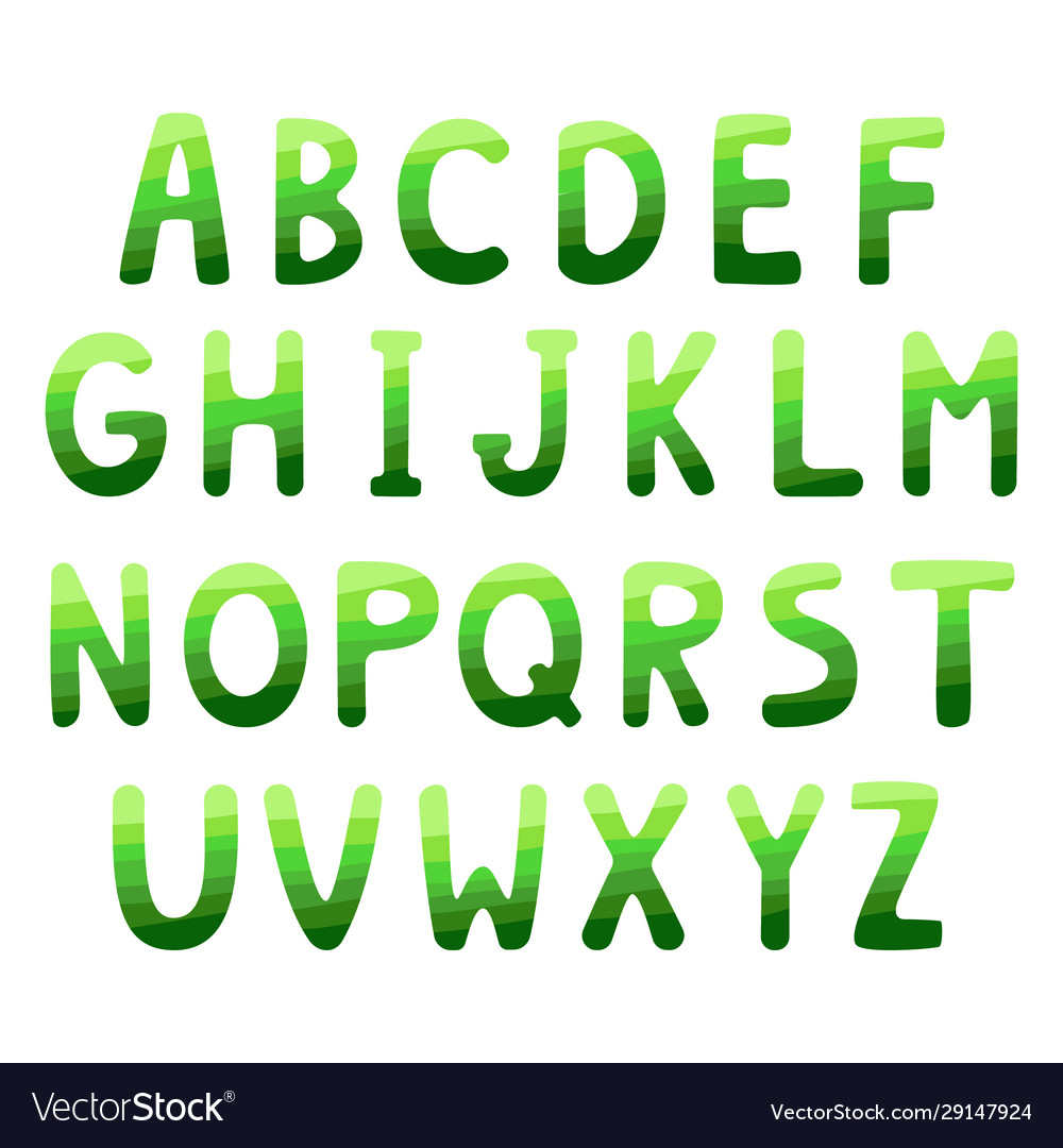 Set multicolored letters vector image Set multicolored letters