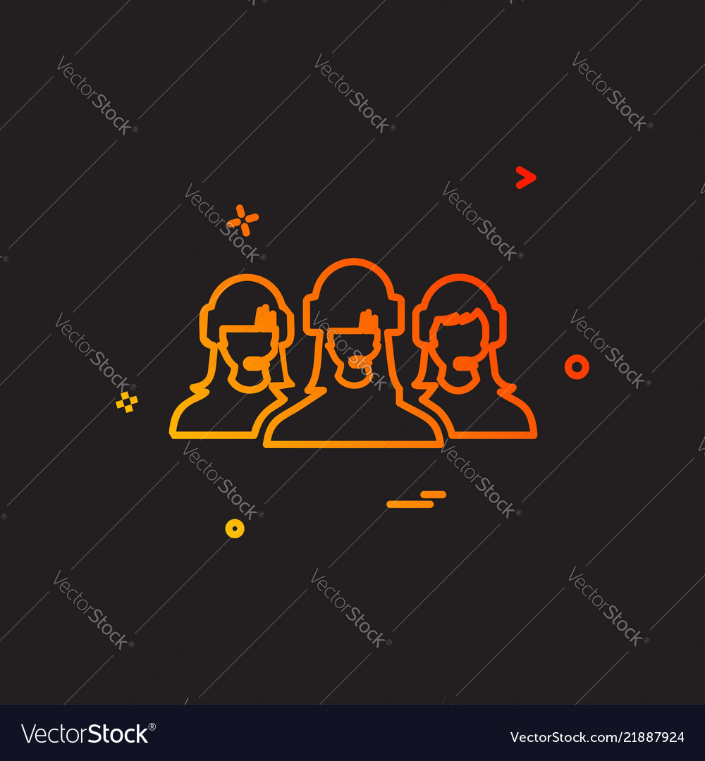 Support group icon design vector image Support group icon design