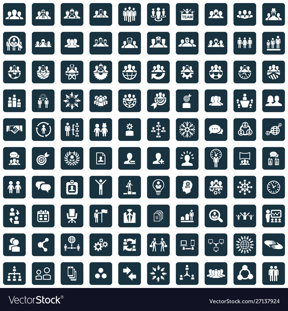 Teamwork 100 icons universal set for web and ui
