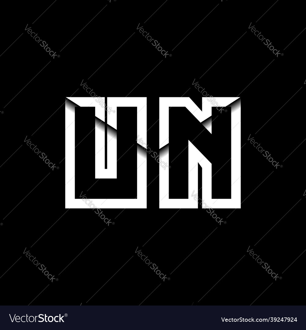 Un monogram envelope shape style Vector Image Un monogram envelope shape style