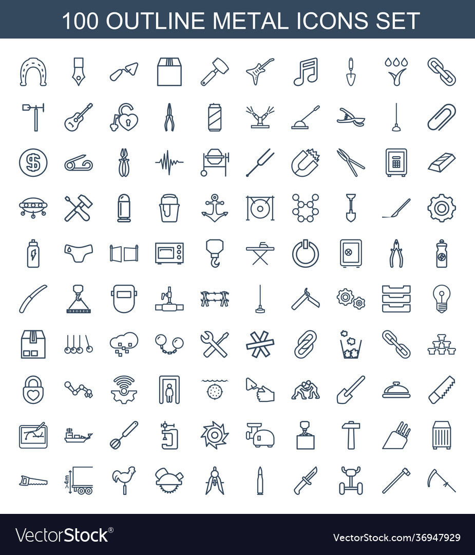 100 metal icons