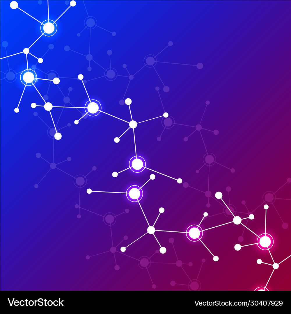 Abstract background molecules connected Royalty Free Vector