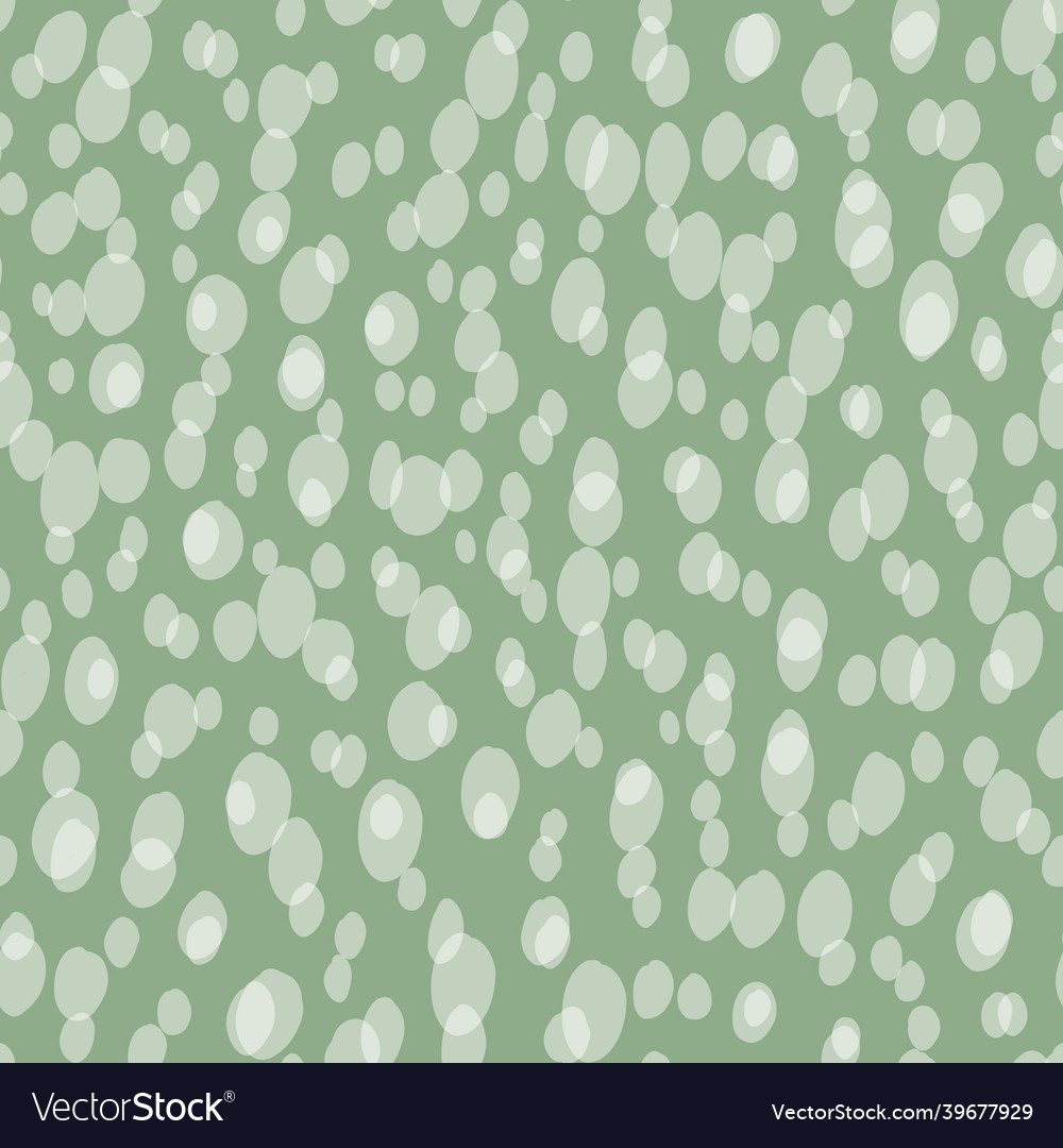 Abstract hand drown polka dots background green