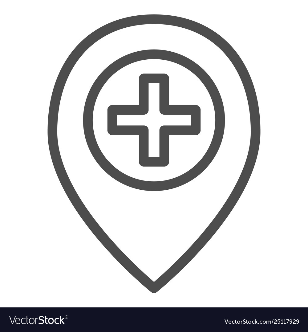 Add location line icon map pin and plus