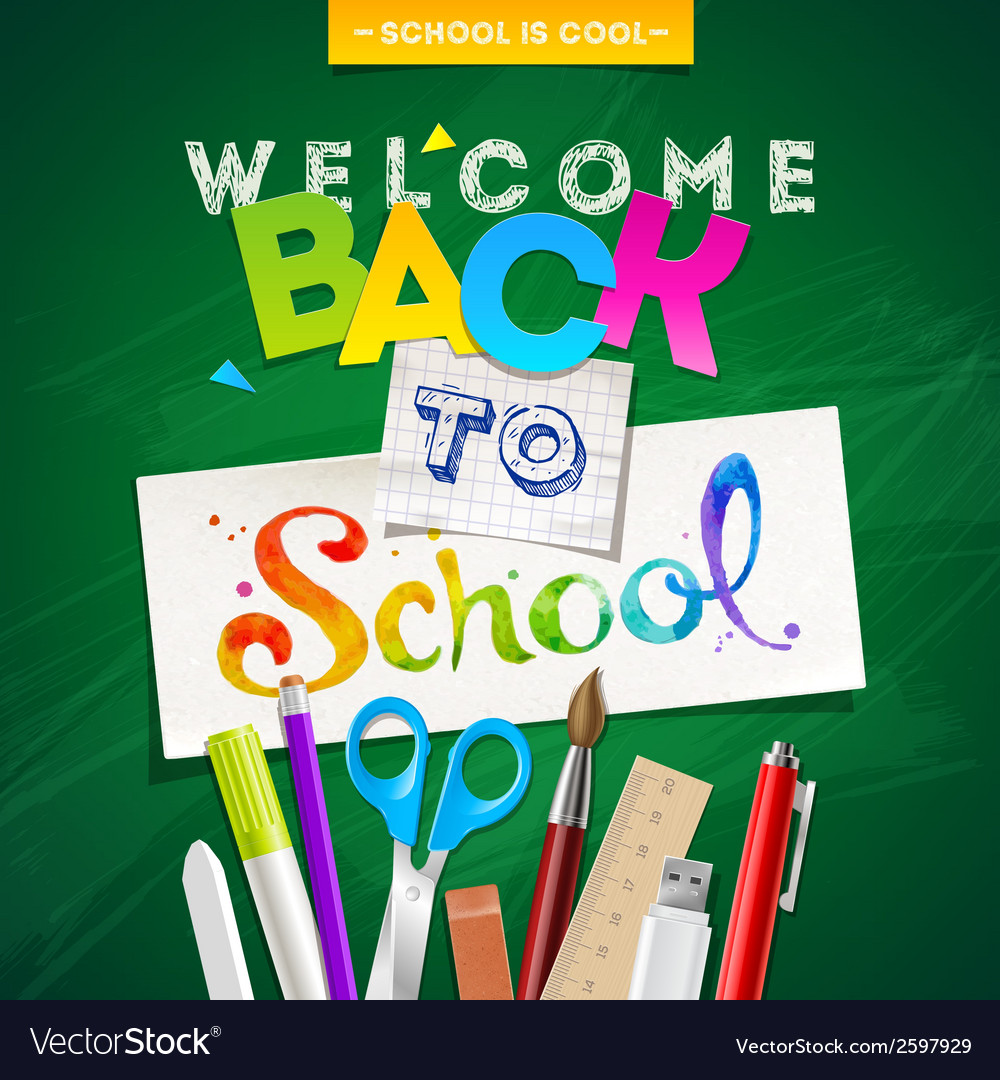 Back to school Royalty Free Vector Image - VectorStock