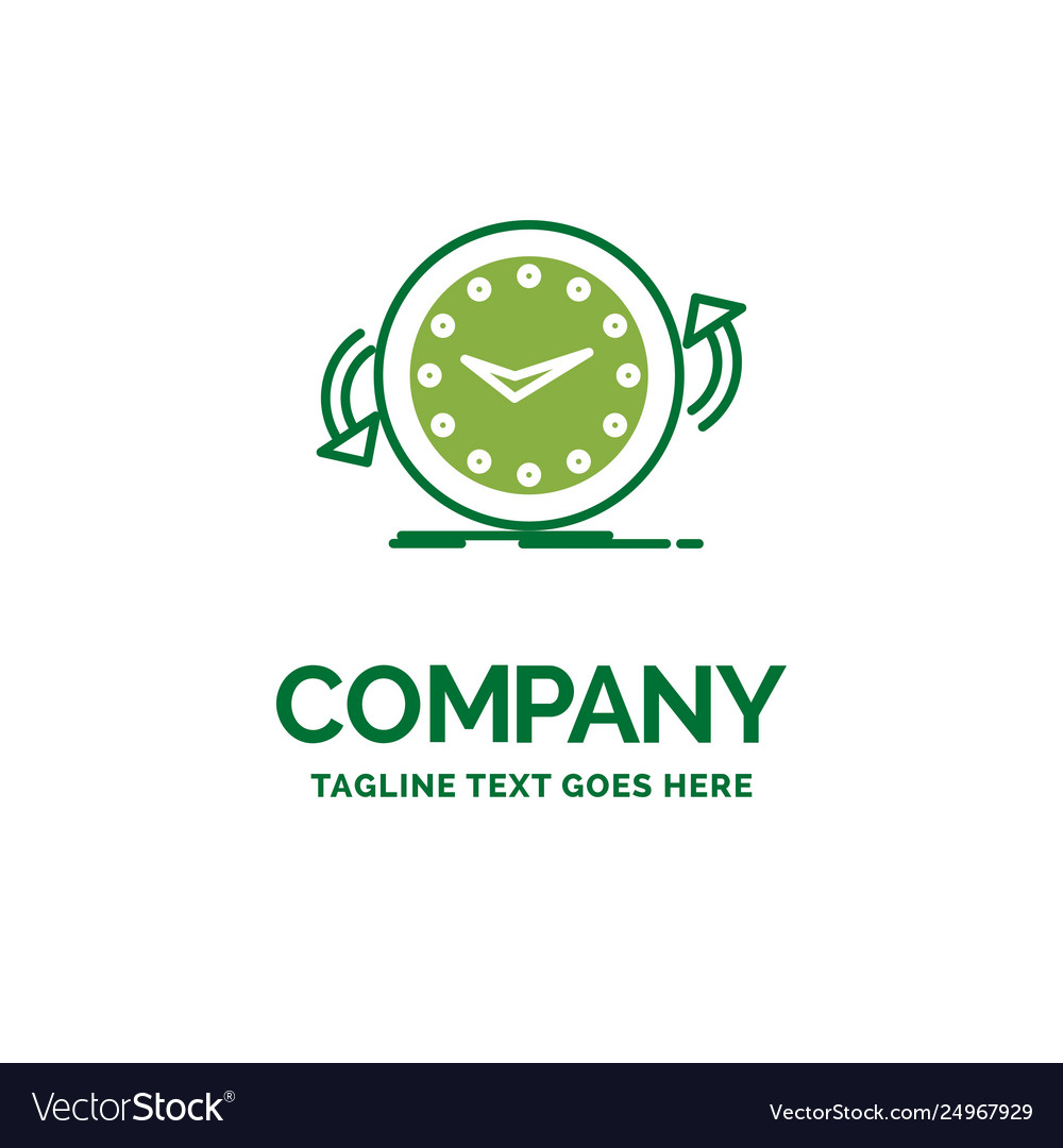 Backup clock clockwise counter time flat business vector image Backup clock clockwise counter time flat business