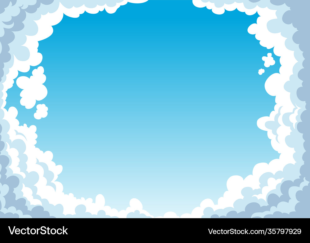 Blue sky with clouds background Royalty Free Vector Image