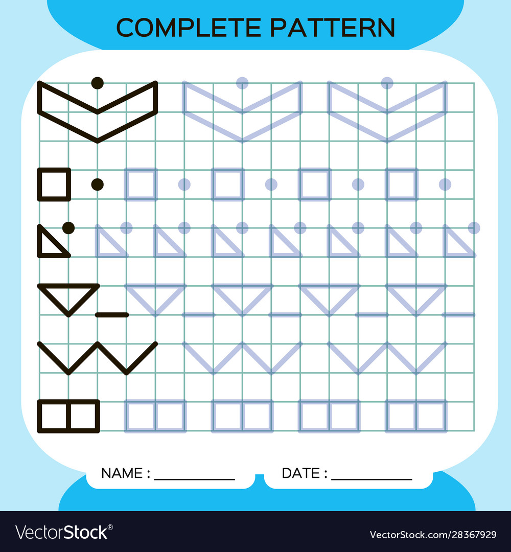 Complete pattern tracing lines activity for early