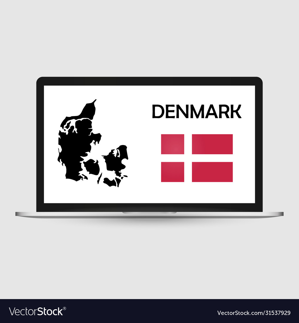 Computer monitor with a flag and map country