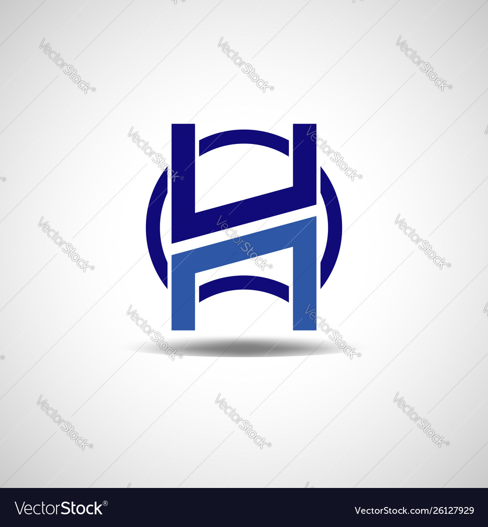 Creative shape initial letter h logo sign symbol Vector Image