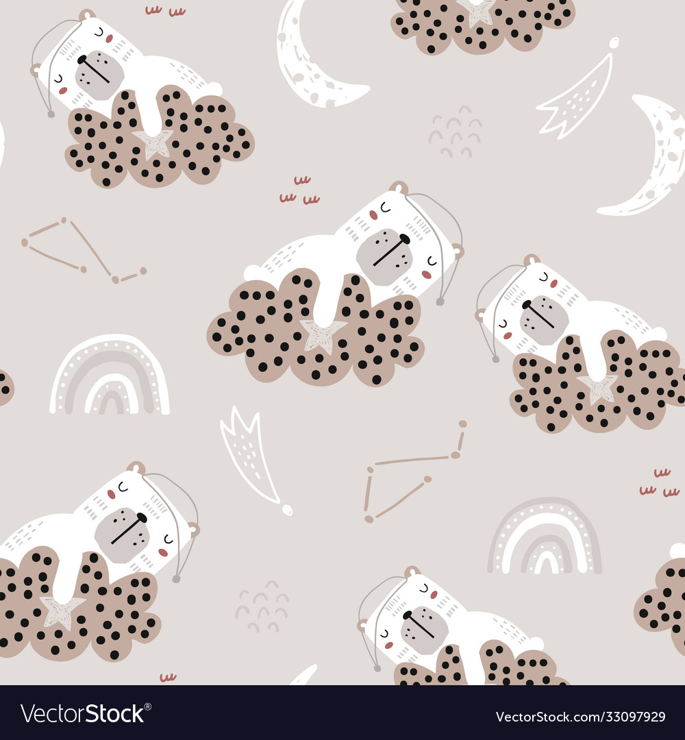 Cute Bear Cloud Muster