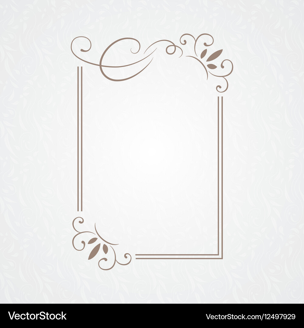 Decorative frame elegant element Royalty Free Vector Image