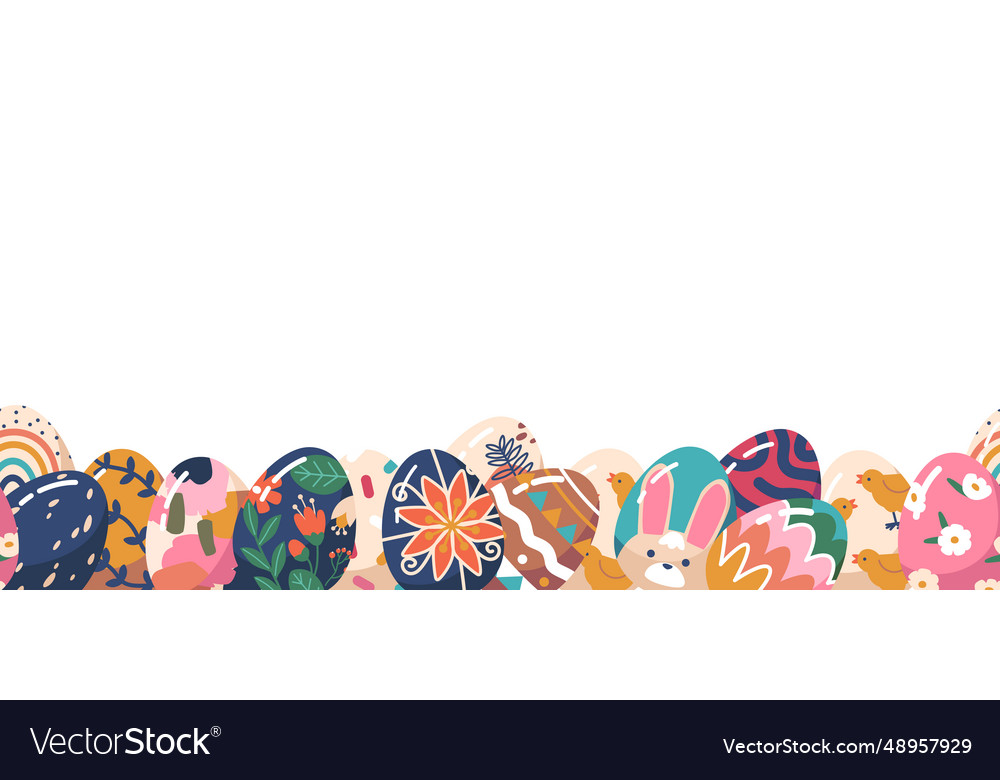 Delightful seamless pattern with colorful easter Vector Image Delightful seamless pattern with colorful easter
